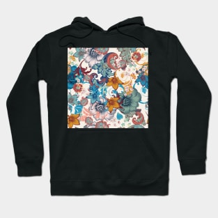 Vintage Pattern of Flowers and Design Ornaments Hoodie